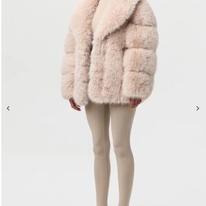 Naked Wardrobe Plush Cream Teddy Jacket